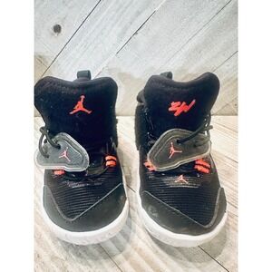 Nike Jordan 4C Toddler Sneakers Black & red Basketball Shoes